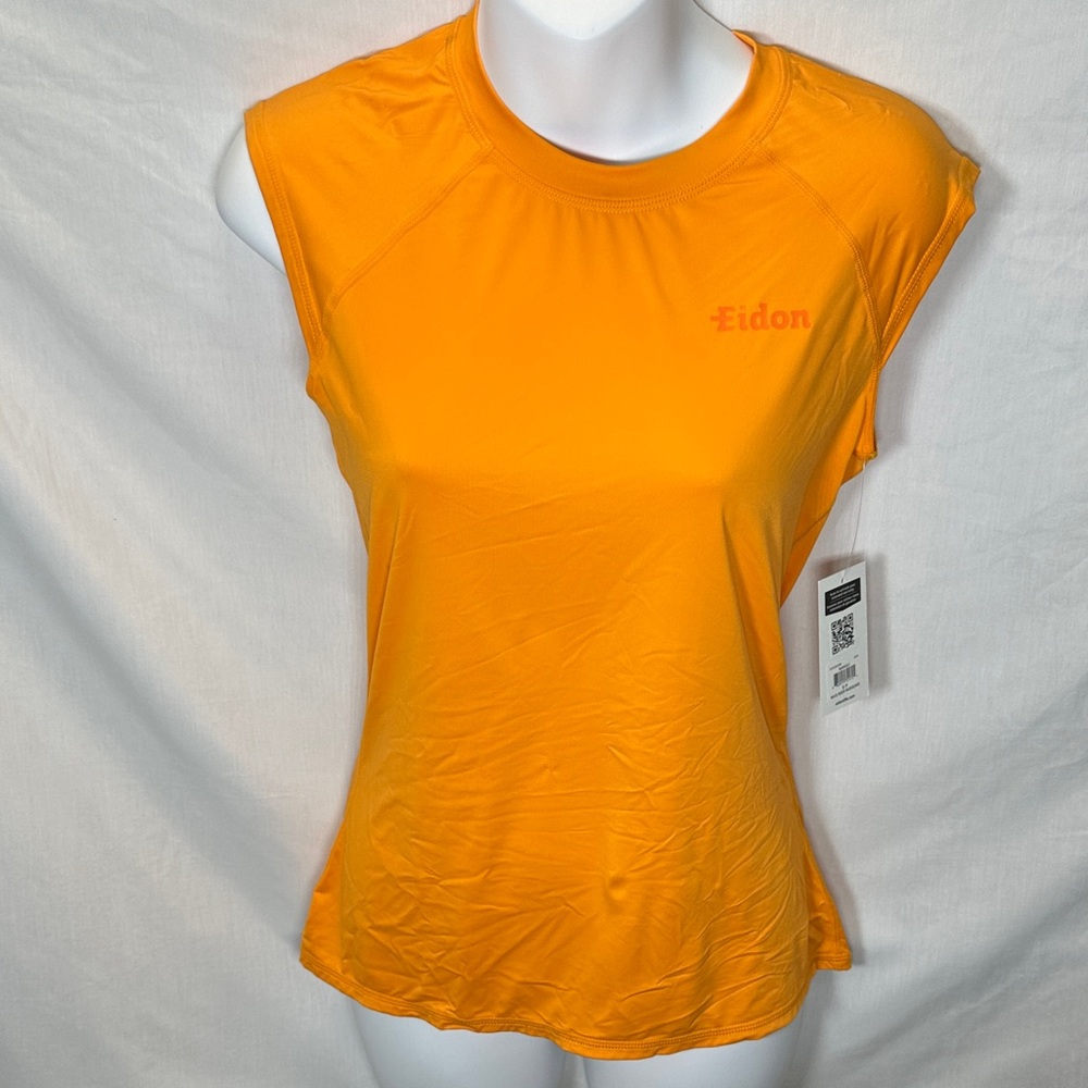 Eidon Women's Orange Sleeveless Rashguard UPF 50
